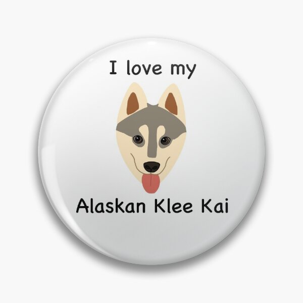 Item preview, I Love My Alaskan Klee Kai (grey with brown eyes) designed and sold by Tiki-Kreations.