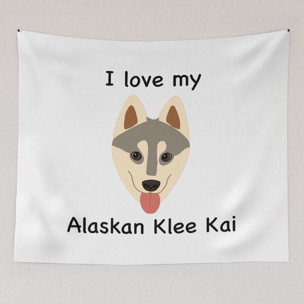 Item preview, I Love My Alaskan Klee Kai (grey with brown eyes) designed and sold by Tiki-Kreations.