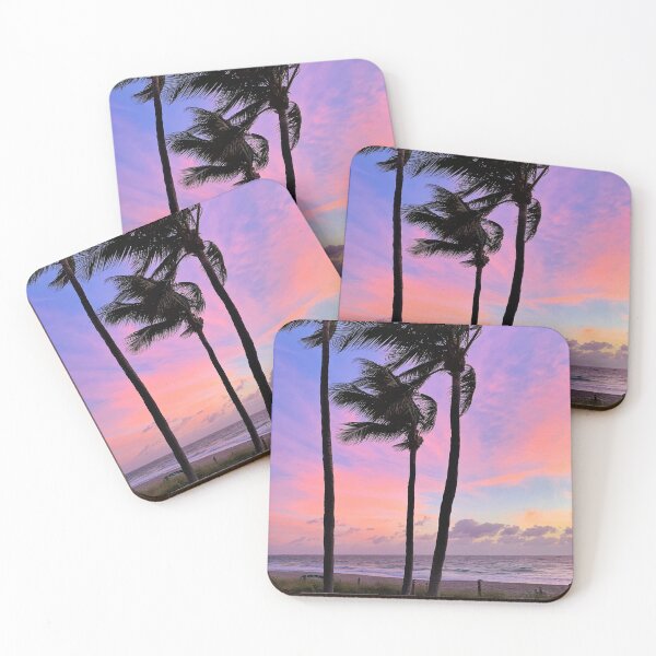 Item preview, Pink Sunrise on the Beach, Palm Trees designed and sold by ExploreOutdoors.