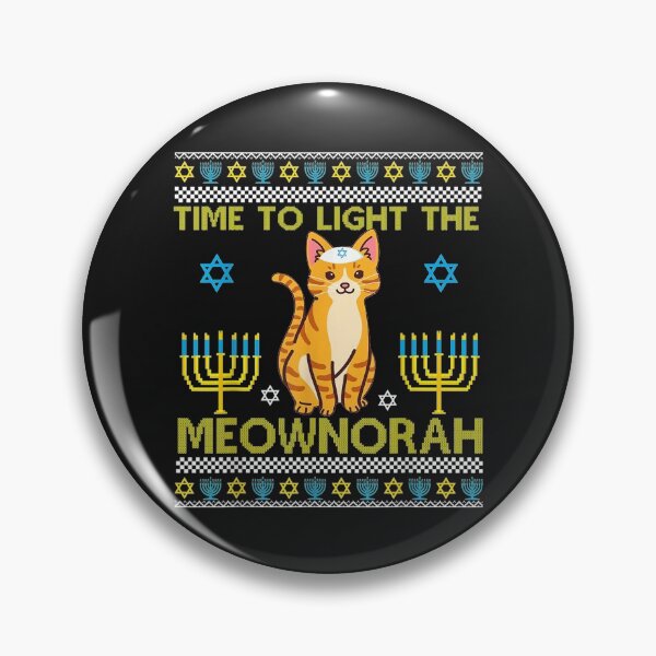 Item preview, Light The Meownorah Jewish Cat Menorah Lover Ugly Chanukah T-Shirt designed and sold by Blank-Branson.
