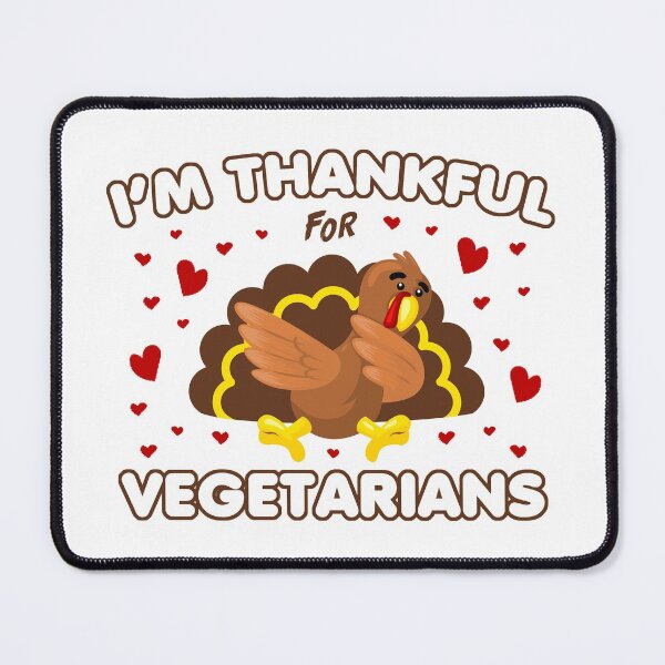 Item preview, Funny Thankful for Vegetarians Autumn Thanksgiving Turkey designed and sold by wingstar.