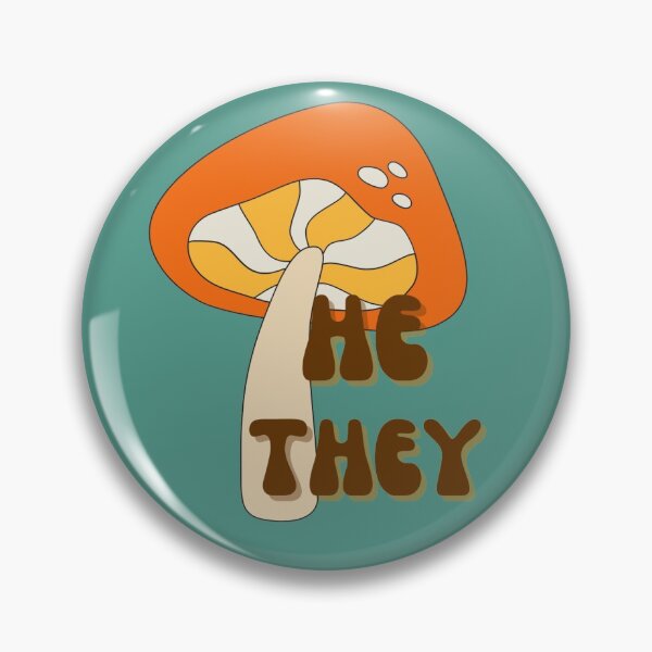 Item preview, He They 70s Mushroom Pronouns designed and sold by LyssaByssa.