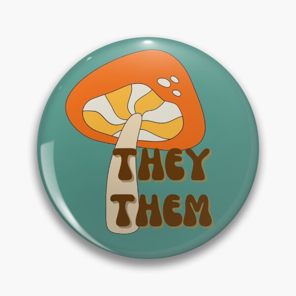 Item preview, They Them 70s Mushroom Pronouns designed and sold by LyssaByssa.