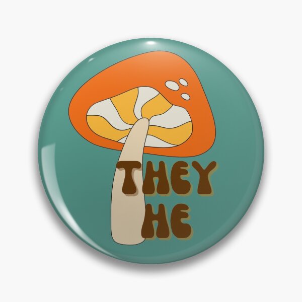 Item preview, They He 70s Mushroom Pronouns designed and sold by LyssaByssa.