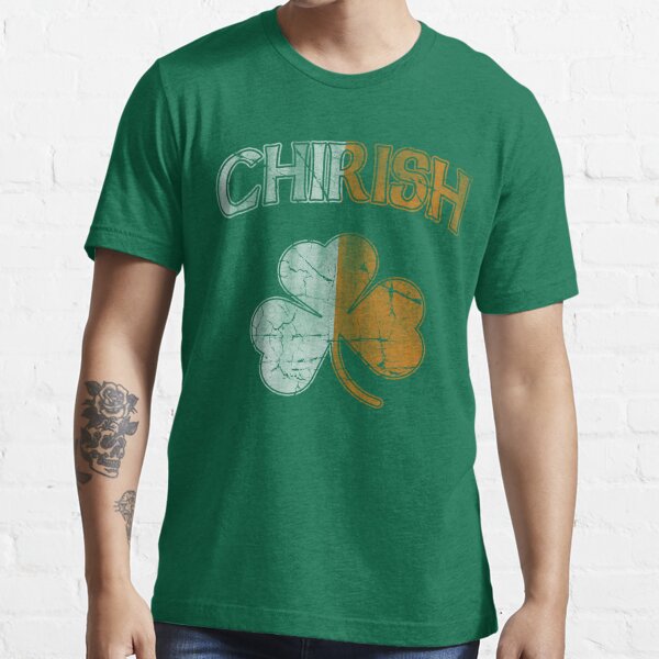 chicago st patricks day shirt, chicago flag irish shamrock adult