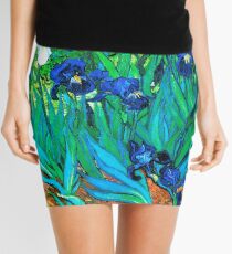 Van Gogh Garden Irises HDR Mini Skirt