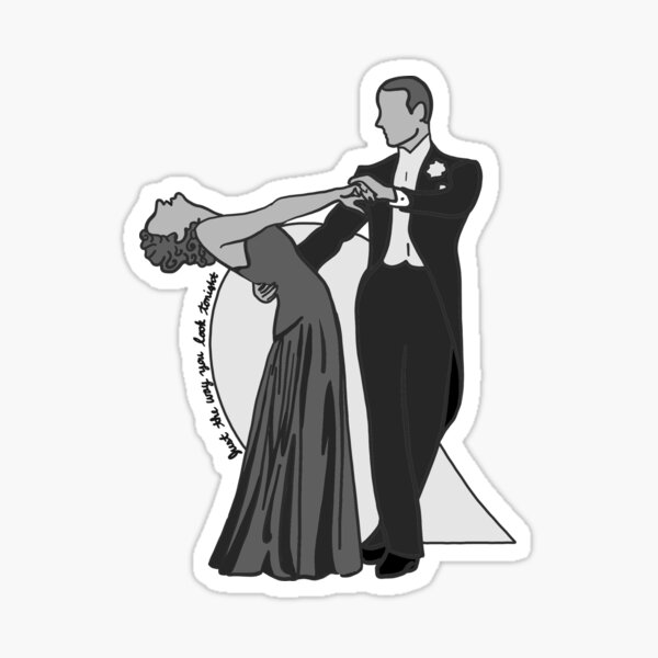 Artikel-Vorschau von Ginger Rodgers und Fred Astaire Silhouette klassischer Film, designt und verkauft von LouBelleKeppel.