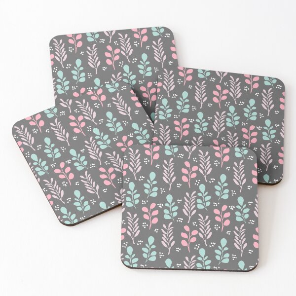 Item preview, Dark color Hand drawn leaves repeat pattern designed and sold by tamongg14.