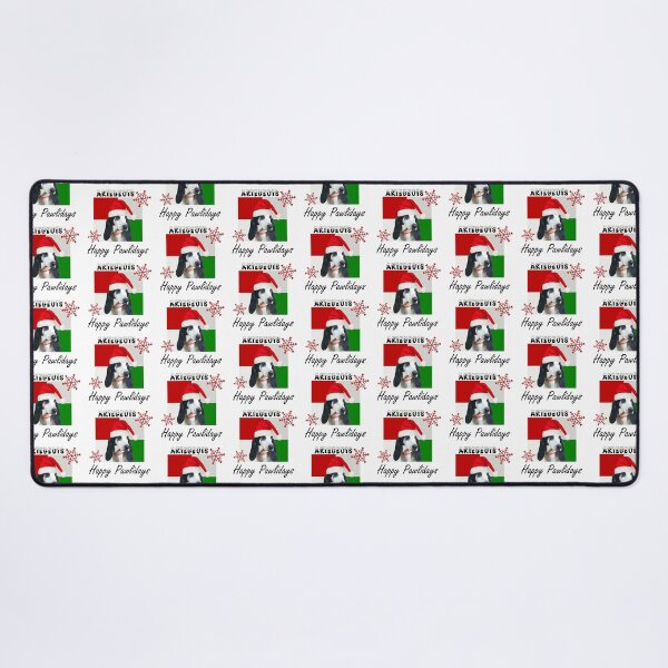 Item preview, Happy Pawlidays – Christmas Ariegeois Dog Design w/ Santa Hat designed and sold by platinumblks.