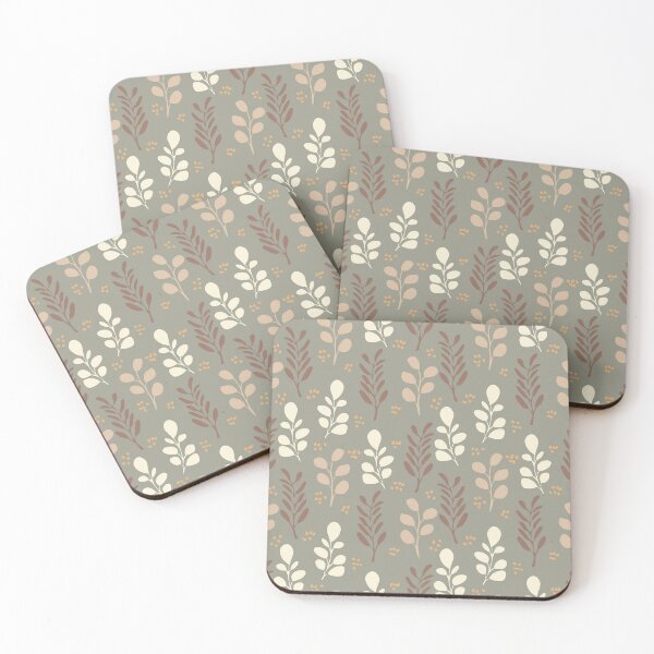 Item preview, Nature color Hand drawn leaves repeat pattern designed and sold by tamongg14.