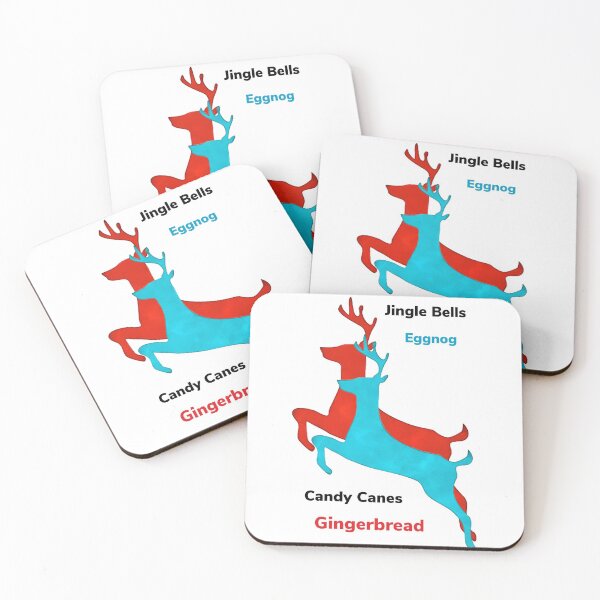 Item preview, Red and aqua blue print with holiday theme designed and sold by BJG1966.