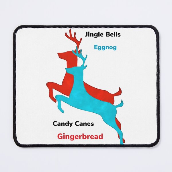 Item preview, Red and aqua blue print with holiday theme designed and sold by BJG1966.