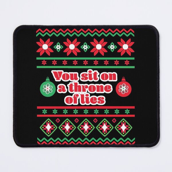 Item preview, Ugly Christmas Sweater, You Sit on a Throne of Lies, Elf, Funny Elf, Funny Elf Shirt, Funny Christmas designed and sold by RisingFrequency.