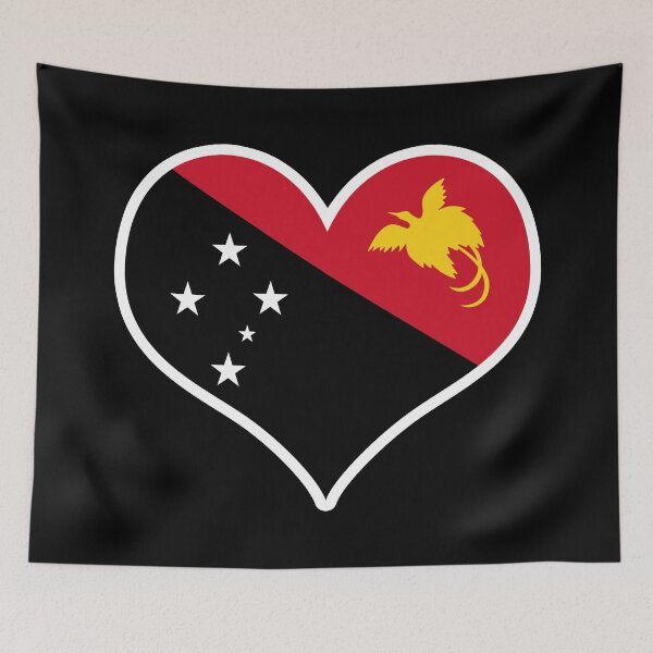 Item preview, Papua New Guinea Flag Heart designed and sold by PKHalford.