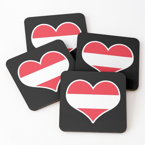 Item preview, Austria Flag Heart designed and sold by PKHalford.