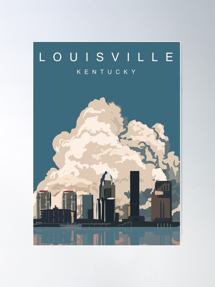 Louisville Poster Louisville Skyline Print Wall Art Travel 