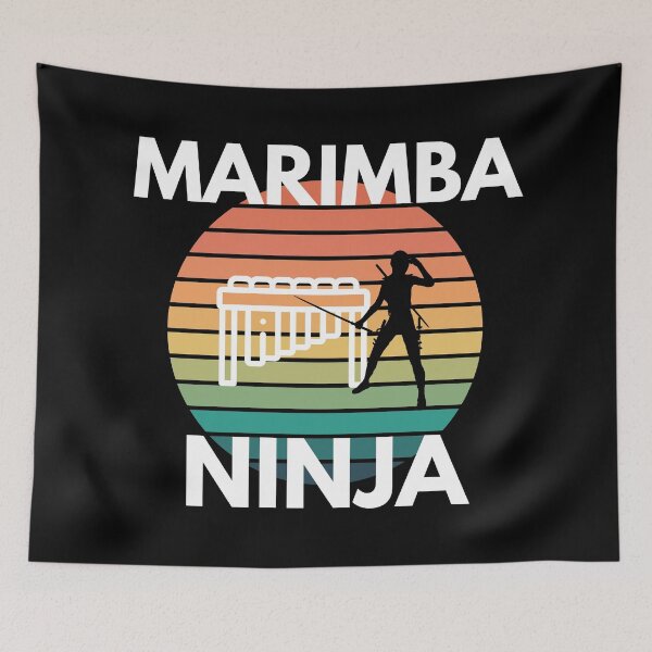 Item preview, Marimba Ninja Percussionist Musician Marching Band Humor designed and sold by EllConApparel.