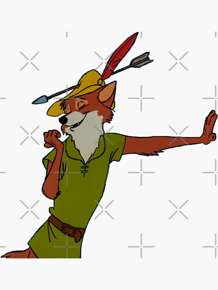 Thumbnail 3 of 3, Sticker, Robin Hood with an arrow in his hat designed and sold by lukeelmore0.