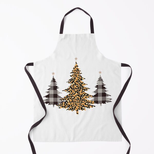 Item preview, Buffalo Plaid and Leopard Print Christmas Trees designed and sold by SpringMoonPress.