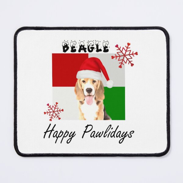 Item preview, Happy Pawlidays – Christmas Beagle Dog Design w/ Santa Hat designed and sold by platinumblks.
