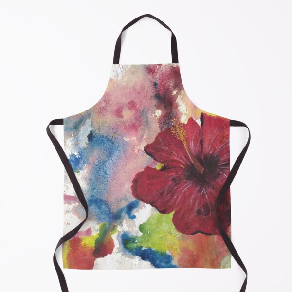 Red Hibiscus Apron