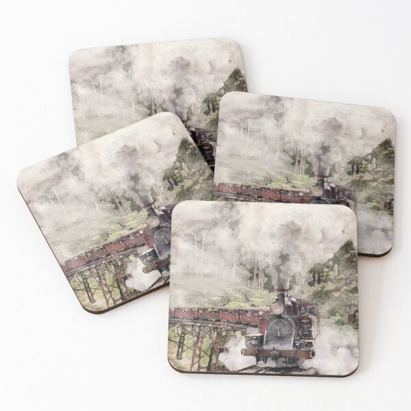 Item preview, Steam Train on a Trestle Bridge (Colour) designed and sold by ShailleMaille.