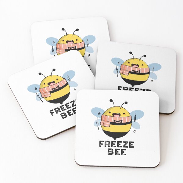 Item preview, Freeze Bee Funny Bug Puns  designed and sold by punnybone.