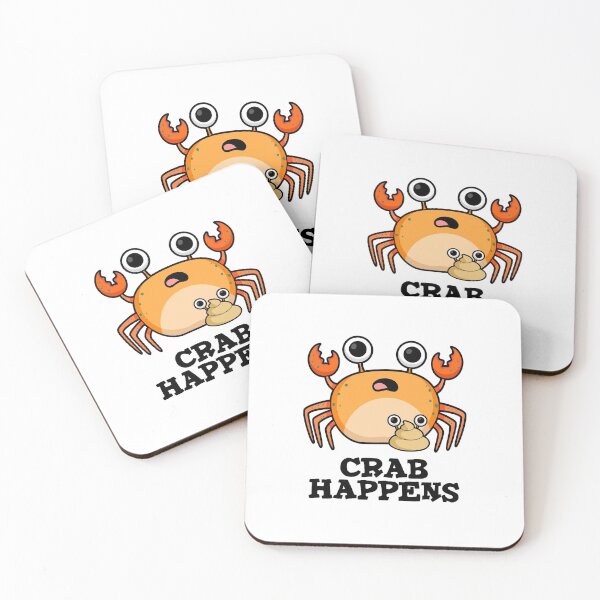 Item preview, Crab Happens Funny Animal Puns  designed and sold by punnybone.