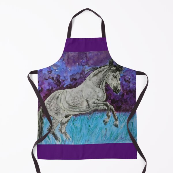 Item preview, Rearing stallion colorfull landscape designed and sold by horseaddicted.