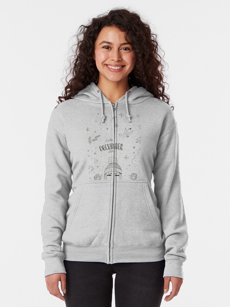 Alternate view of Hello December Zipped Hoodie