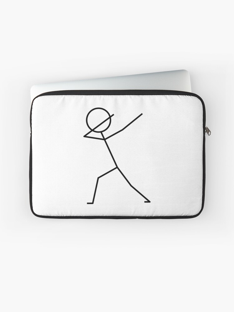 dabbing stick figure  Laptop Sleeve for Sale by LukeWoodsDesign