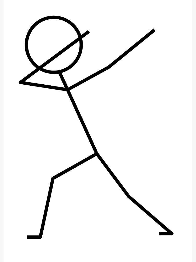 dabbing stick figure  Art Board Print for Sale by LukeWoodsDesign