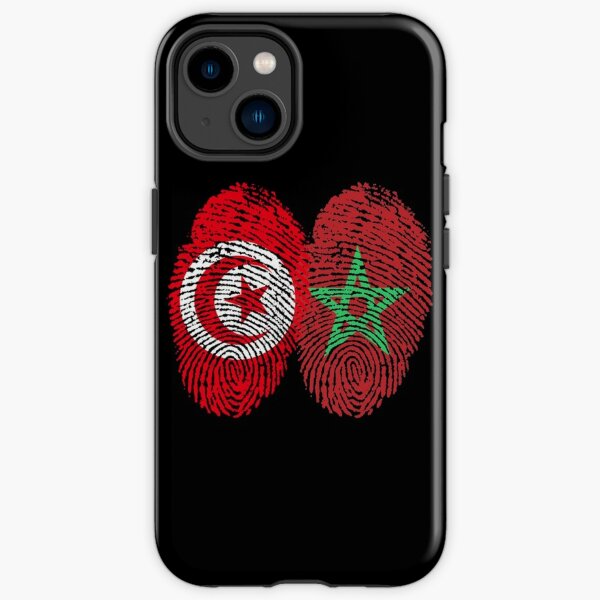 Tunisie Maroc Drapeaux Fingerprints United Coque antichoc iPhone