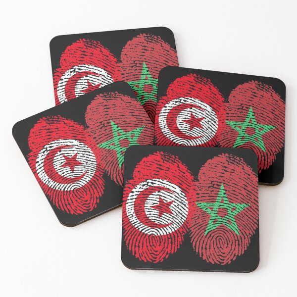 Item preview, Tunisia Morocco Flags Fingerprints United  designed and sold by Murraryelijah36.