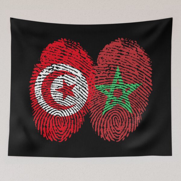 Item preview, Tunisia Morocco Flags Fingerprints United  designed and sold by Murraryelijah36.