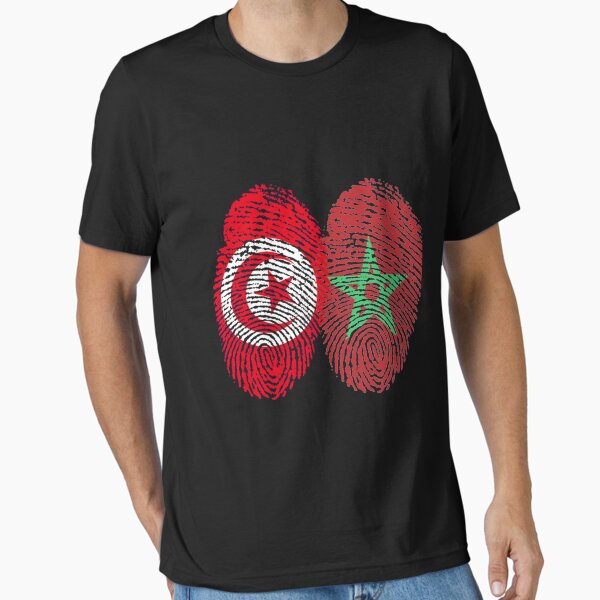 Aperçu de l'œuvre Tunisie Maroc Drapeaux Fingerprints United créée et vendue par Murraryelijah36.
