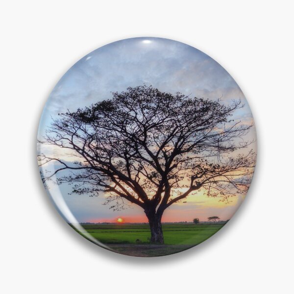 Item preview, Beautiful Tree in the Rice at Sunset. designed and sold by Huskyyy Designs.