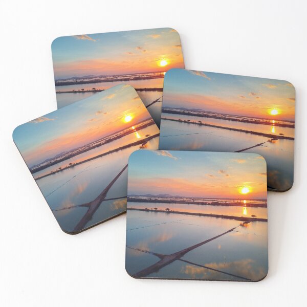 Item preview, Aerial Sunset Image of Rice Fields in Thailand. designed and sold by Huskyyy Designs.