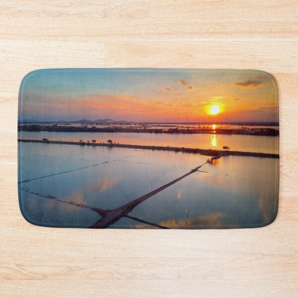 Item preview, Aerial Sunset Image of Rice Fields in Thailand. designed and sold by Huskyyy Designs.