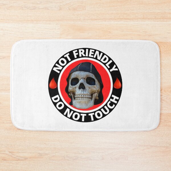 Item preview, Not Friendly Do Not Touch Skull Round designed and sold by RGRamsey.