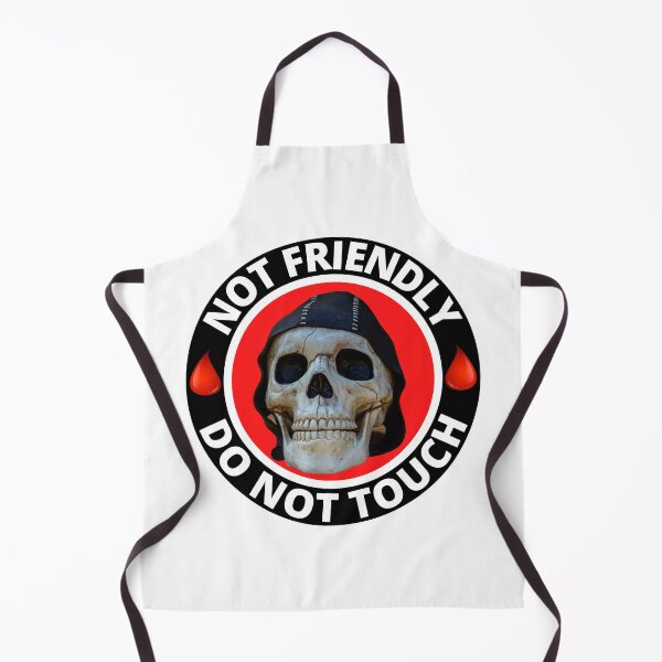 Item preview, Not Friendly Do Not Touch Skull Round designed and sold by RGRamsey.