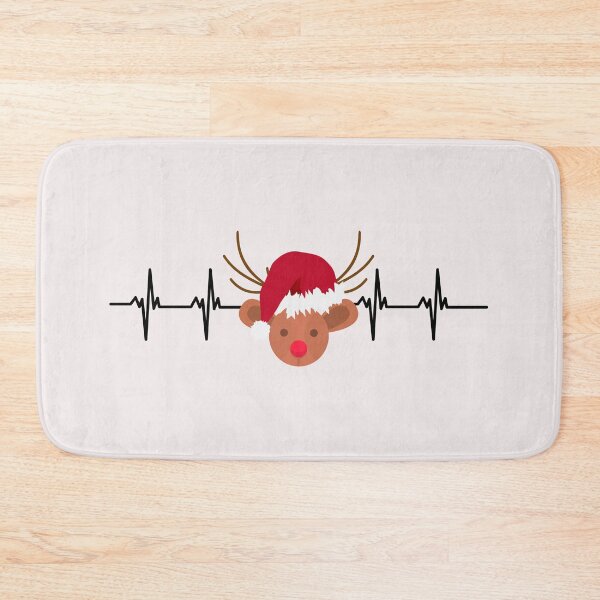 Item preview,  Heart Beat Line Called Santas Christmas Reindeer Cap designed and sold by Darlene Douglas-Jackson.