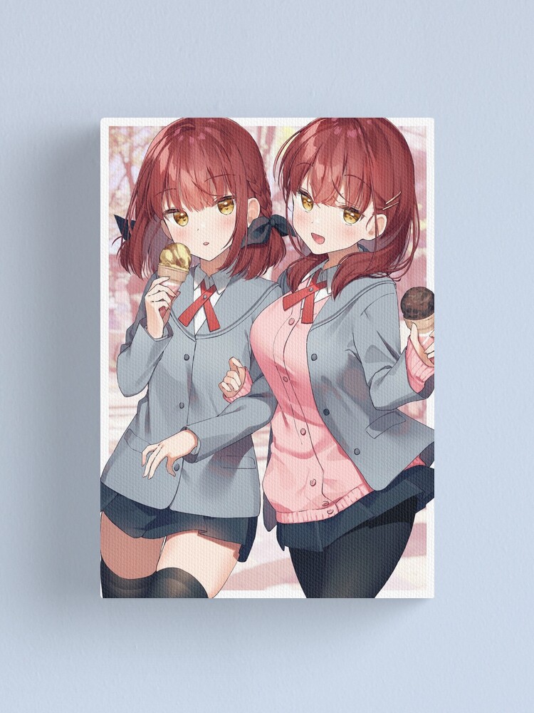 Cute anime girls eating ice cream Cute anime girls eating ice cream