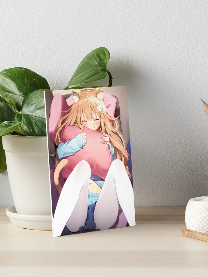 Anime girl outlet hugging body pillow