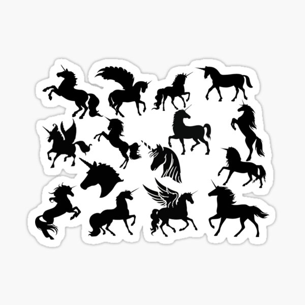 black unicorn silhouette gifts merchandise redbubble