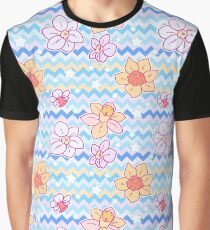 Daffodil Chevron Pattern Graphic T-Shirt