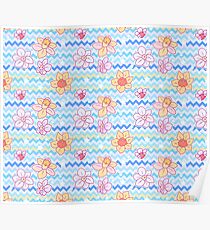 Daffodil Chevron Pattern Poster