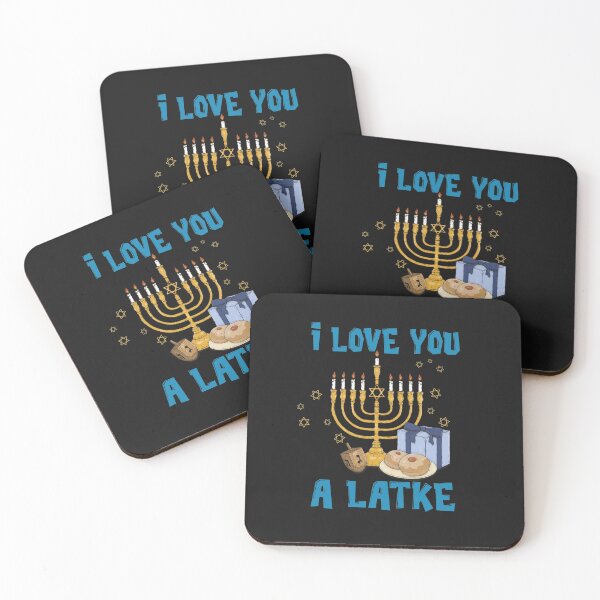 Item preview, I Love You A Latke Menorah Jewish Hanukkah Chanukah designed and sold by Lynette1241.