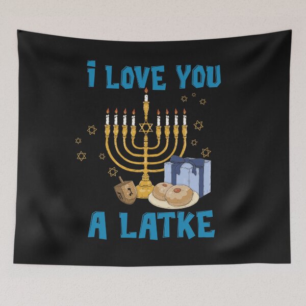 Item preview, I Love You A Latke Menorah Jewish Hanukkah Chanukah designed and sold by Lynette1241.
