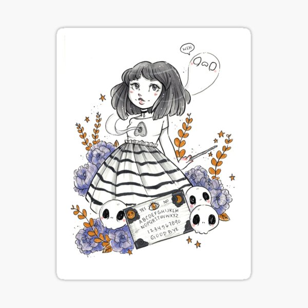 Inktober Babes: Ouija Sticker